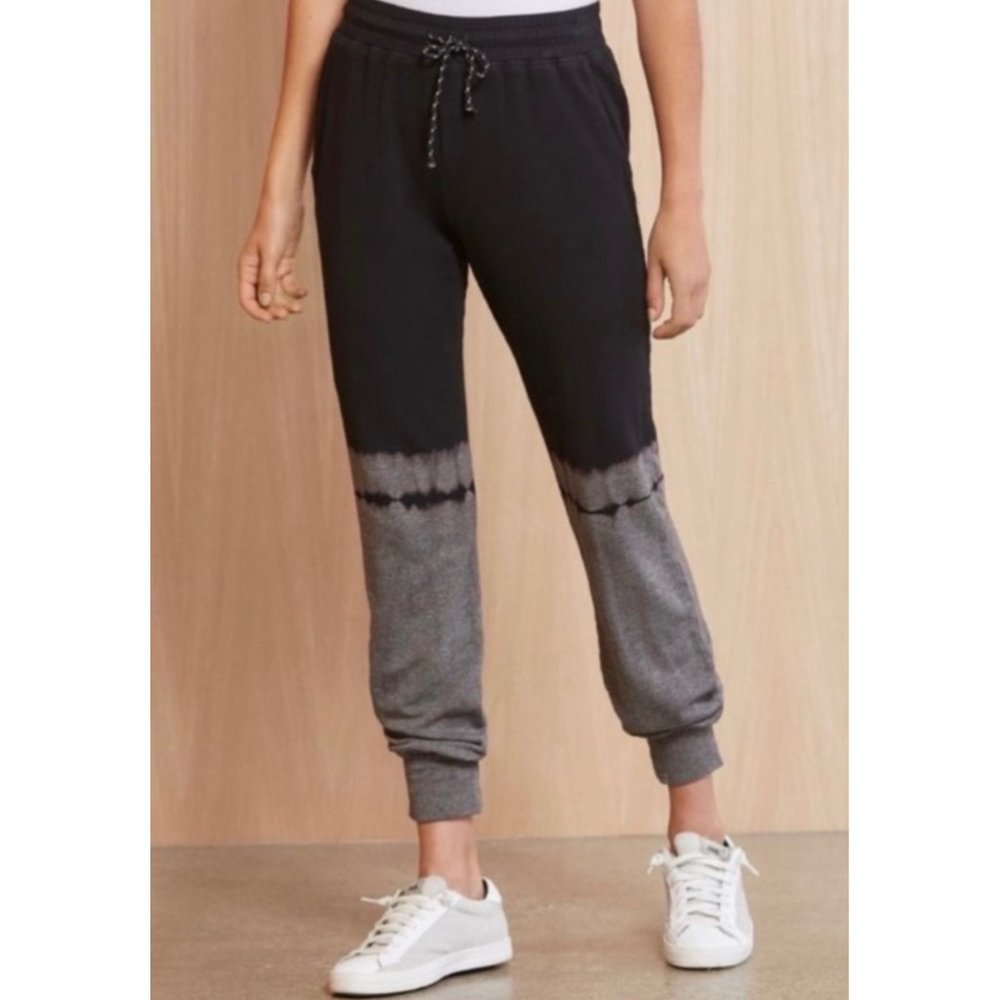 Sundry Black and Gray Tie-Dye Jogger Pants